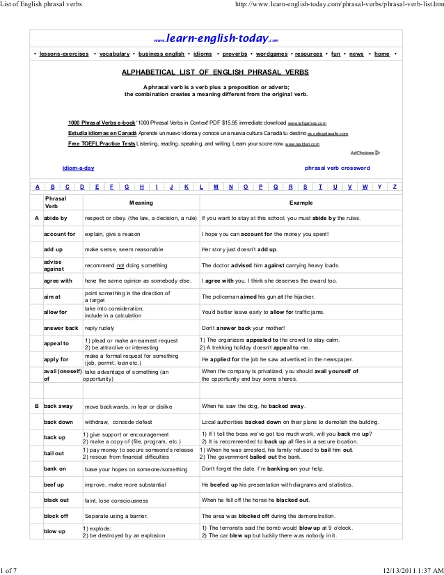 American english phrasal verbs pdf
